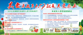 关爱未成年展板