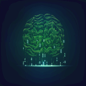 科技大脑矢量