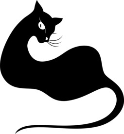 黑猫 动物 矢量 EPS 可爱