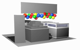 商超创意货架造型包柱异型