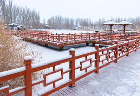 酒泉公园雪景