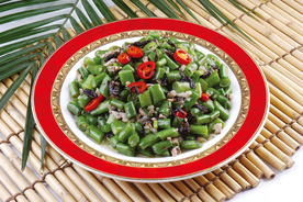 榄菜炒豆角