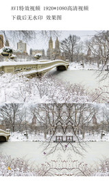 特效冬天雪景AVI下雪视频