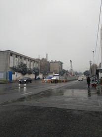 雪天下的城市街道