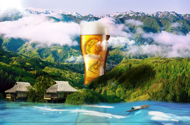 龙 合成海报 啤酒