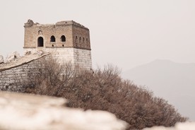 冬季北京长城旅游实景拍摄