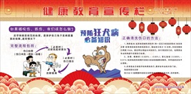 健康教育宣传栏预防狂犬病知