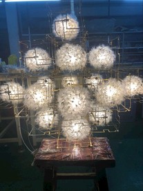 铭星灯饰不锈钢方格蒲公英灯