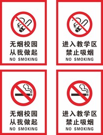 校园禁烟标志