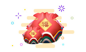 福袋元素装饰图案