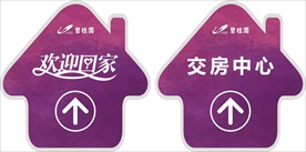 楼盘交付指引地贴