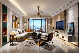 现代简约客厅效果图