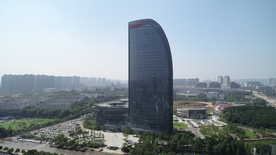 武汉烽火科技公司大楼航拍