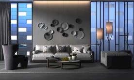 新中式客厅3d模型