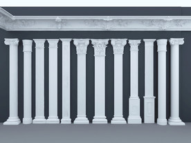 高精度欧式罗马柱3d模型