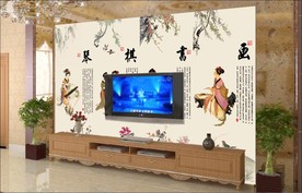 琴棋书画电视背景