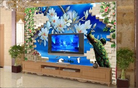 3D背景墙 电视背