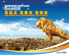 企业文化展板公司企业核心价值观