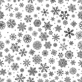 黑白手绘雪花矢量背景纹理