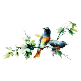 春天枝头的小鸟