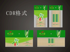 绿色牙签包装袋设计cdr