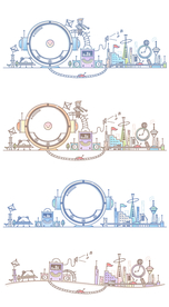 小清新卡通水彩插画图案