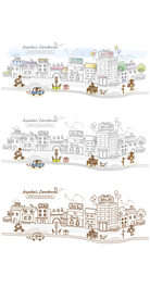 小清新卡通水彩插画图案