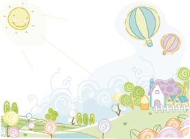 小清新卡通水彩插画图案