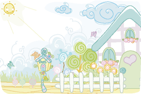 小清新卡通水彩插画图案