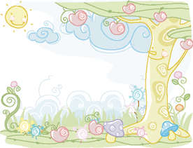 小清新卡通水彩插画图案