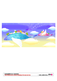 小清新卡通水彩插画图案