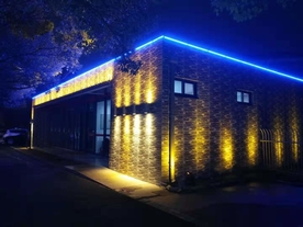 洗墙灯 射灯 建筑夜景 蓝调