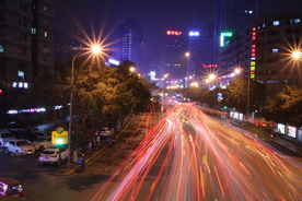 夜景车流
