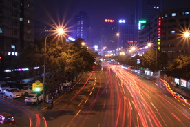 夜景车流