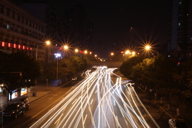 夜景车流