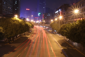 夜景车流