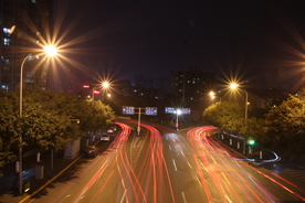 夜景车流