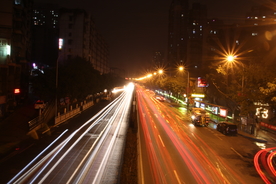 夜景车流