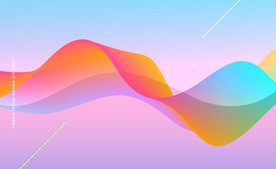 蓝色科技光效线条海报背景素材