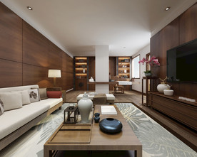 新中式客厅效果图3D模型