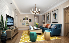 北欧客厅效果图3D模型