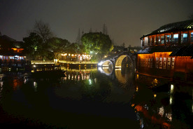 江南水乡乌镇西栅 夜景