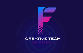 科技感英文LOGO字母F
