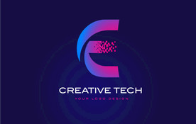 科技感英文LOGO字母E