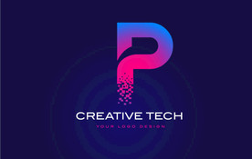 科技感英文LOGO字母P