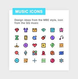 矢量音乐图标