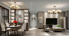 客厅 餐厅效果图