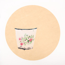 国画搪瓷蔬果桶