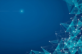 蓝色科技光效线条海报背景素材