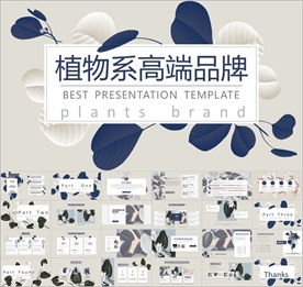 植物系高端品牌PPT